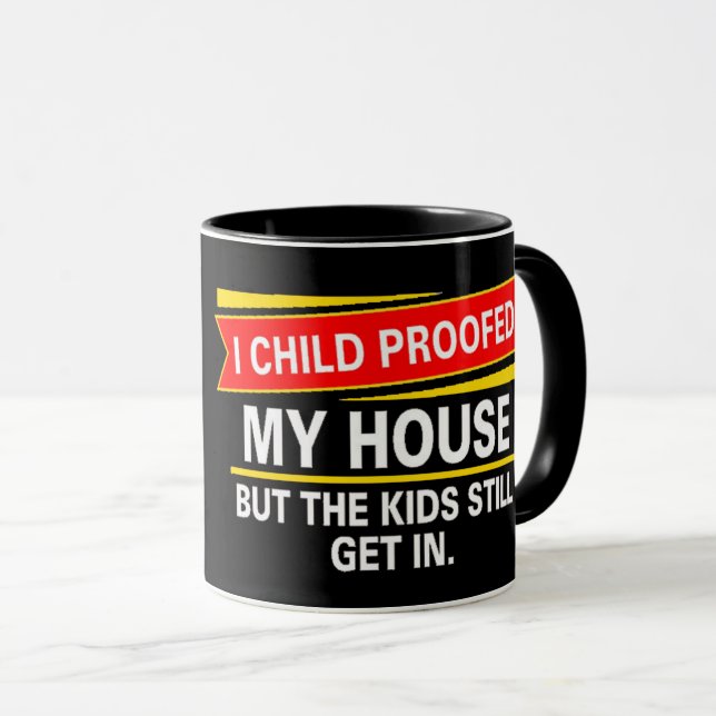 Caneca Eu protejei minha casa... (Frente Esquerda)