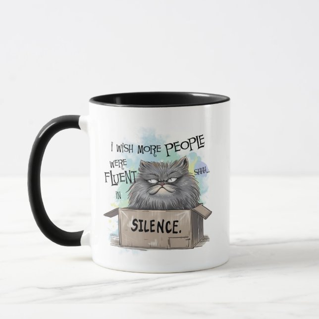 Caneca Eu queria que mais pessoas fossem fluentes (Esquerda)
