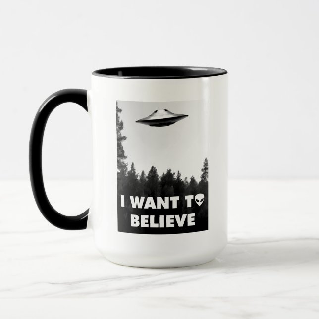 Caneca Eu quero acreditar (Esquerda)