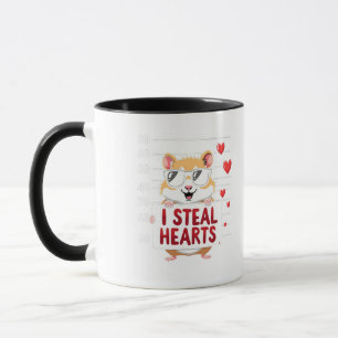 Caneca Eu Roubo Corações Amante de Hamster Dia dos Namora