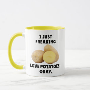 Caneca Eu simplesmente amo batatas engraçadas