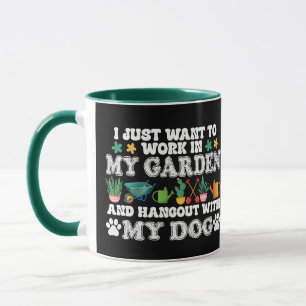 Caneca Eu Só Quero Trabalhar No Meu Jardim Amante de Cach