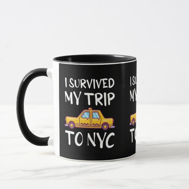 Caneca Eu Sobrevivi À Minha Viagem À NYC (Esquerda)