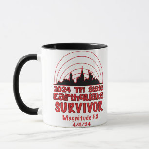 Caneca Eu sobrevivi ao Triplo Estado do Terremoto NYC 202