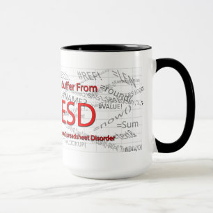 Caneca Eu sofro da desordem extrema da planilha