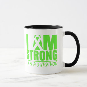 Caneca Eu sou forte mim sou um linfoma Non-Hodgkin do