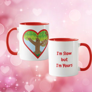 Caneca Eu sou lento, mas sou seu tema da Preguiça