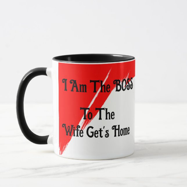 Caneca Eu sou o chefe da esposa. (Esquerda)