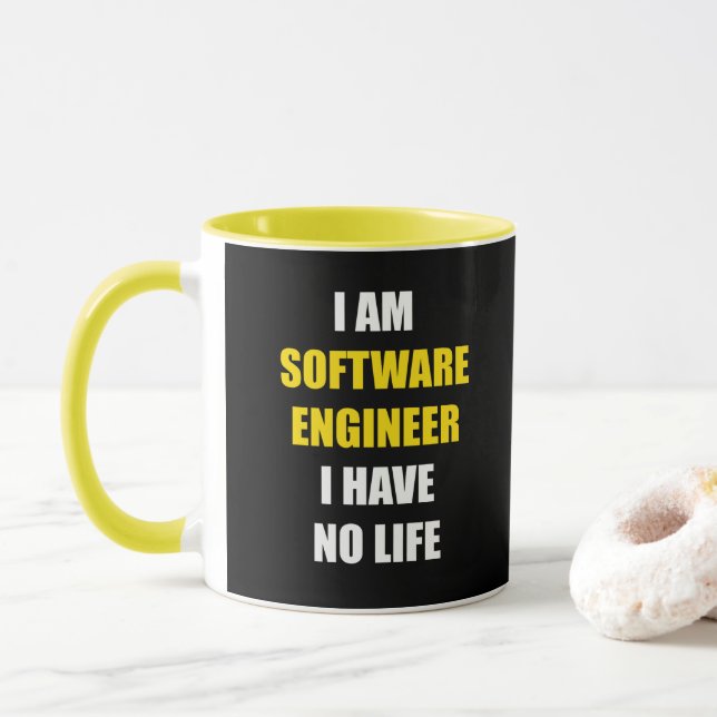 Caneca Eu sou Software Engineer. Eu não tenho nenhuma (Com Donut)