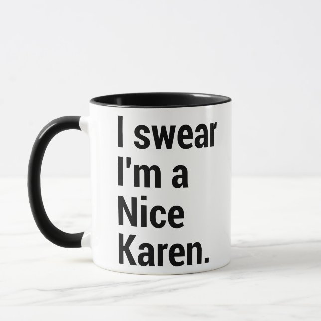 Caneca Eu sou um bom karen engraçado meme (Esquerda)