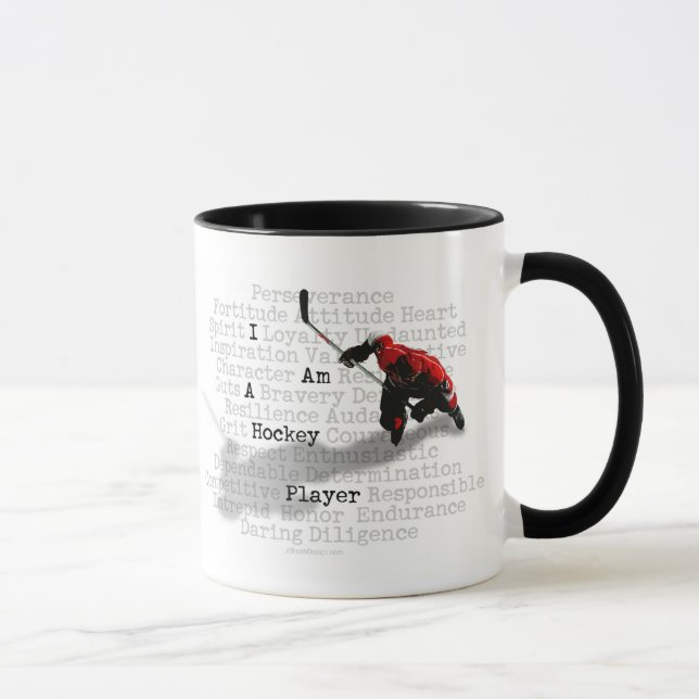 Caneca Eu sou um jogador de hóquei (Direita)