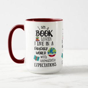 Caneca Eu sou um livro em um mundo de fantasia