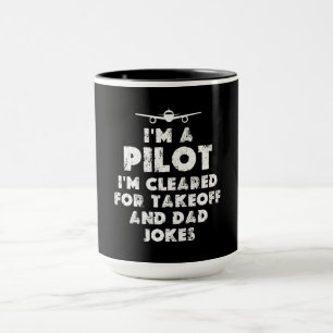 Caneca Eu sou um Piloto Funny Pai Piada