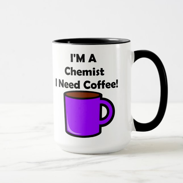 Caneca Eu sou um químico, mim preciso o café! (Direita)
