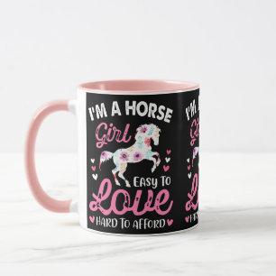 Caneca Eu Sou Uma Garota de Cavalo Fácil de Amar Difícil