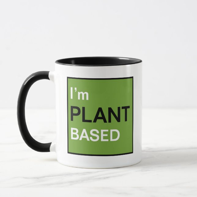 Caneca Eu sou Vegan ou Mensagem Vegetariana (Esquerda)