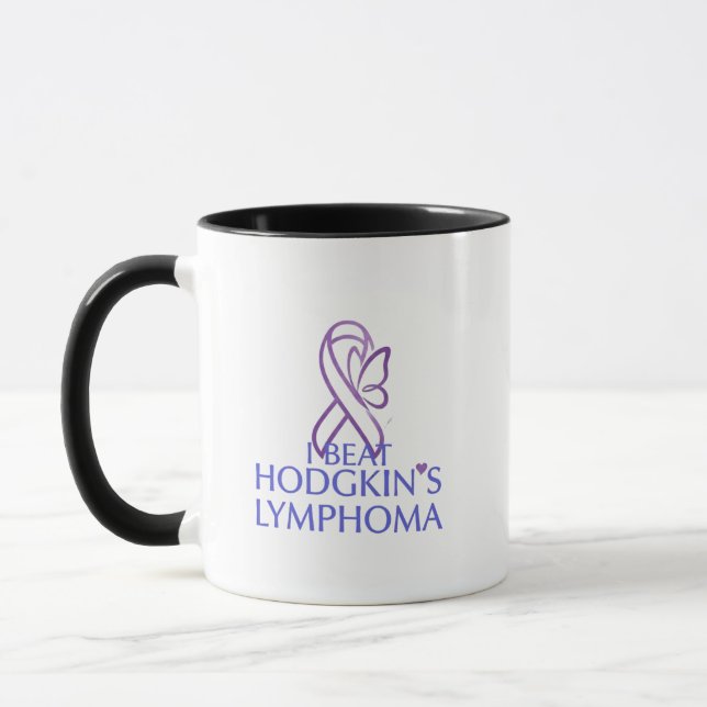 Caneca Eu superei o linfoma de Hodgkin (Esquerda)
