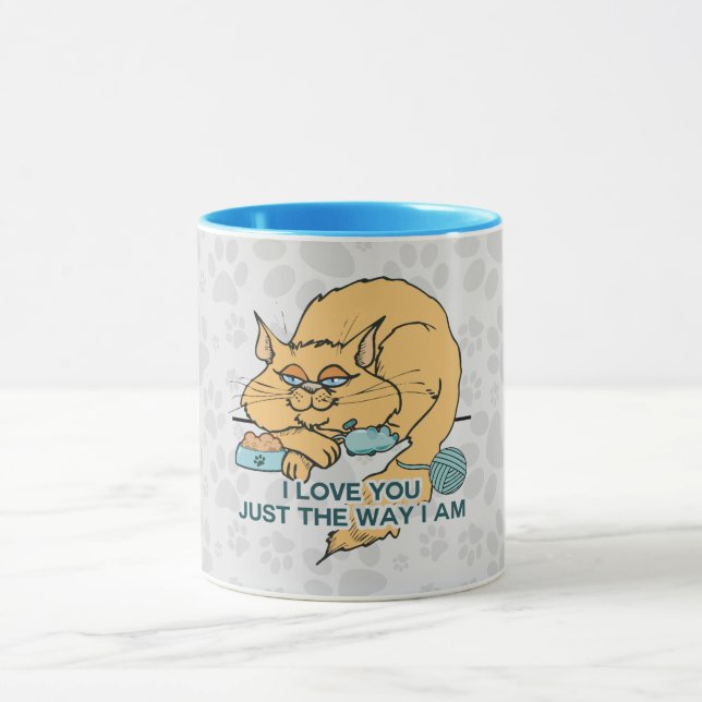 Caneca Eu te amo assim que sou gato (Centro)