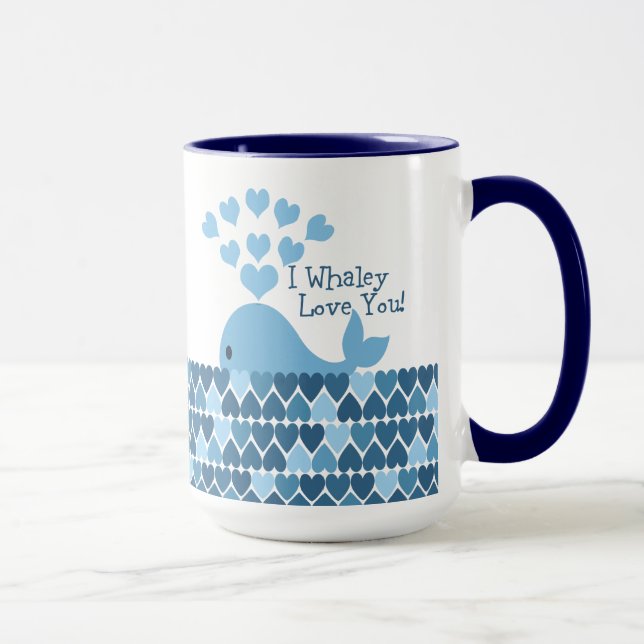 Caneca Eu Te Amo! Azul (Direita)