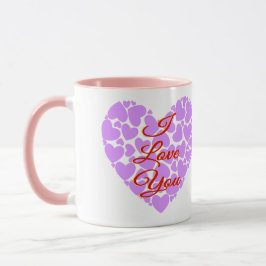 Caneca Eu Te Amo Corações de São Valentim