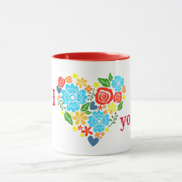 CANECA EU TE AMO DIA DE OS NAMORADOS DE DESIGN CARDÍACO F