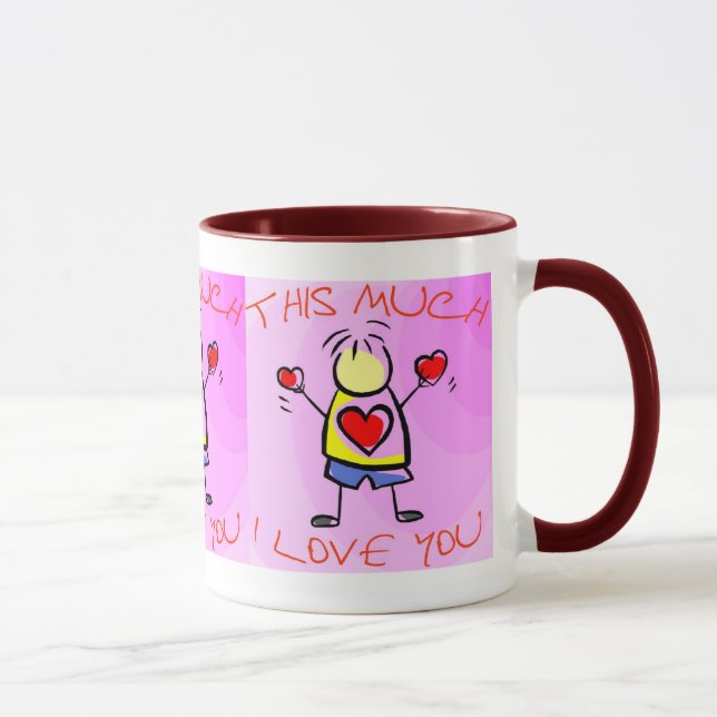 Caneca Eu te amo este muito (1) (Direita)