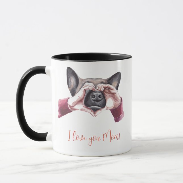 Caneca "Eu te amo mãe!" Cachorro Mãe (Esquerda)