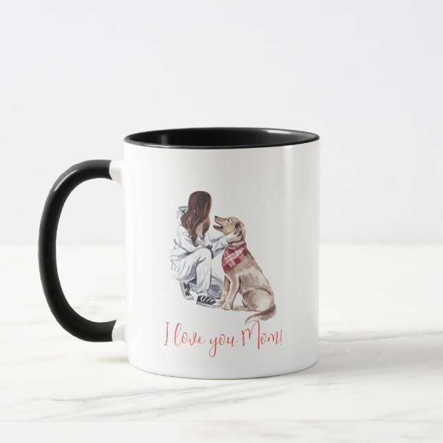 Caneca "Eu te amo mãe!" Cachorro Mãe (Esquerda)