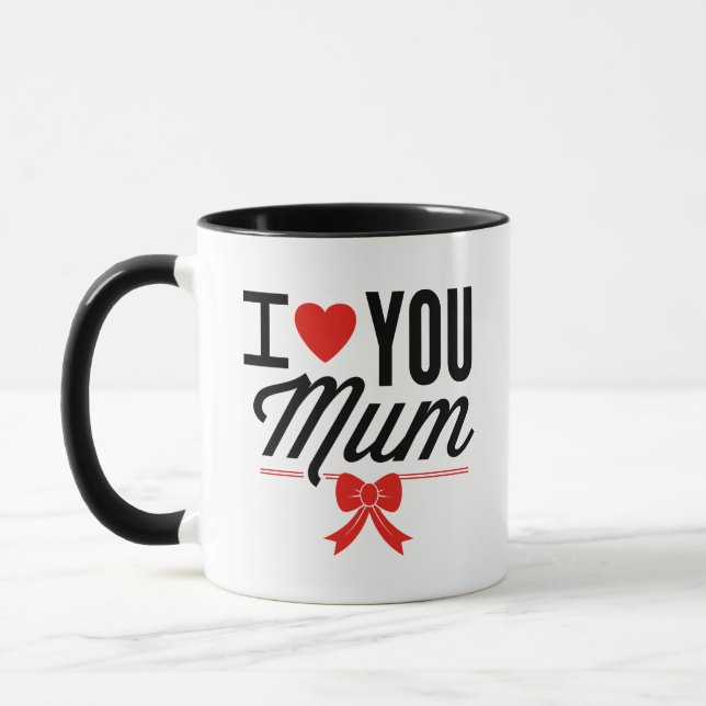 Caneca Eu Te Amo Mãe Café Mug (Esquerda)