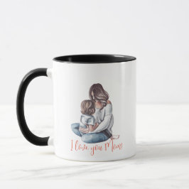 Caneca "Eu te amo mãe!" Mãe e Filho