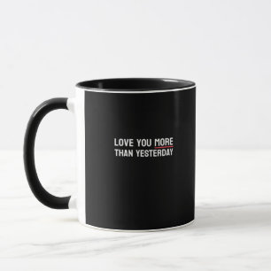 Caneca Eu te amo mais do que ontem Querido Valentim Citaç