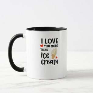 Caneca Eu Te Amo Mais Do Que Sorvete Doce Citação De Amor