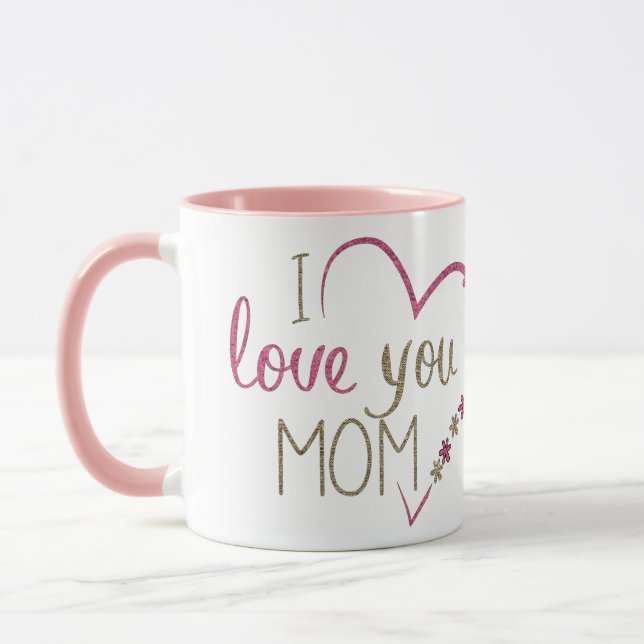 Caneca Eu te amo mamãe Mug (Esquerda)