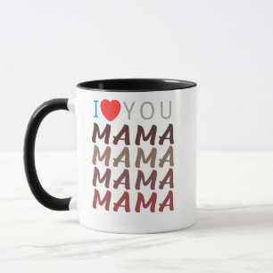 Caneca Eu Te Amo Mamãe Presente Bonito do Dia da