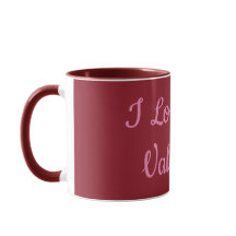 Eu Te Amo Namorados Maroon Combo Mug