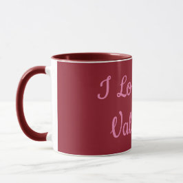 Caneca Eu Te Amo Namorados Maroon Combo Mug