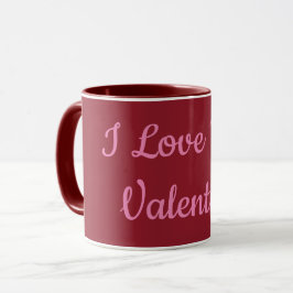 Caneca Eu Te Amo Namorados Maroon Combo Mug