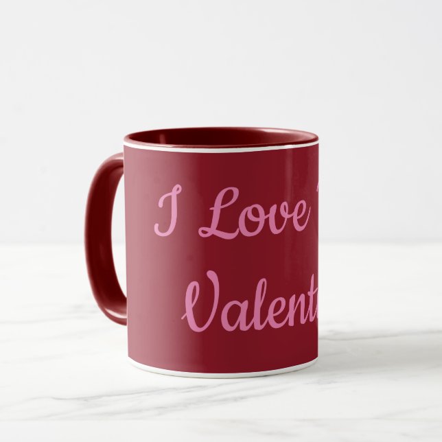 Caneca Eu Te Amo Namorados Maroon Combo Mug (Frente Esquerda)