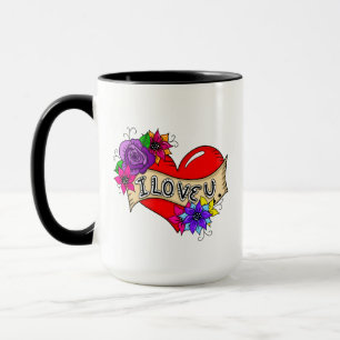 Caneca Eu Te Amo Rua Art Urban Heart Personalizado