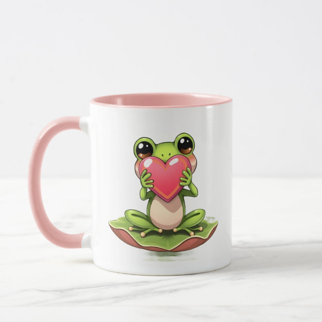 Caneca Eu Te Amo | Sapo Chibi Personalizado (Esquerda)