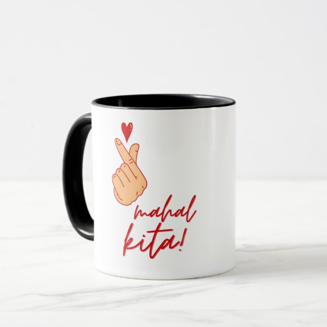 Caneca Eu Te Amo Tagalo Mahal Kita (Frente Esquerda)