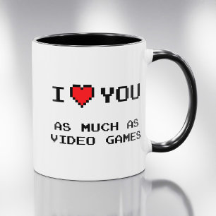 Caneca Eu Te Amo Tanto Quanto Videos games   Jogos engra