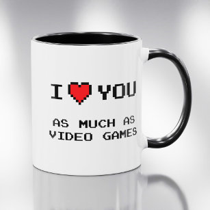 Caneca Eu Te Amo Tanto Quanto Videos games   Jogos Engraç