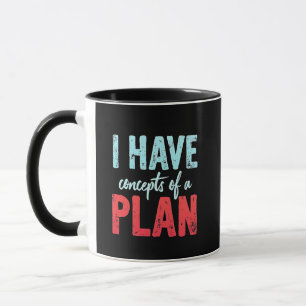 Caneca Eu tenho conceitos de "Plano Trump Presidente Deba