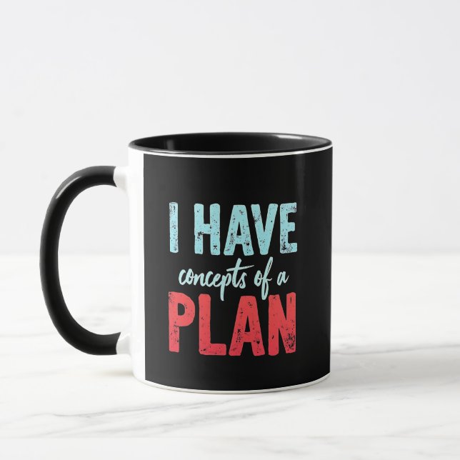 Caneca Eu tenho conceitos de "Plano Trump Presidente Deba (Esquerda)
