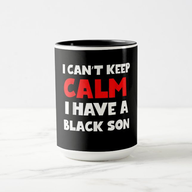 Caneca Eu Tenho Um Presente Negro Para O Pai Da Mãe (7) (Centro)