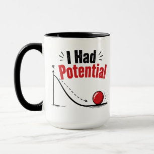 Caneca Eu Tinha Humor de Física Potencial