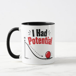 Caneca Eu Tinha Humor de Física Potencial