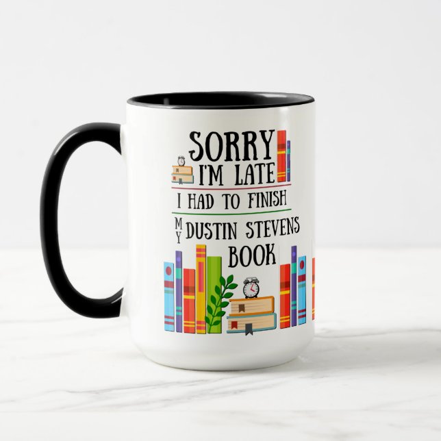 Caneca Eu tive que terminar meu livro do Dustin Stevens (Esquerda)