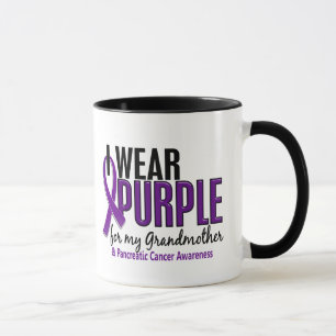 Caneca Eu visto o roxo para o câncer de pâncreas da av